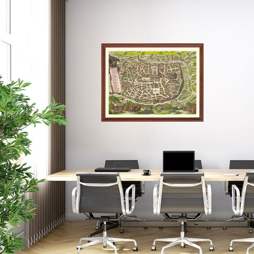 Old Map of Jerusalem 1645 - Vintage Israel Art Wall Decor Pr - Picture 5 of 29