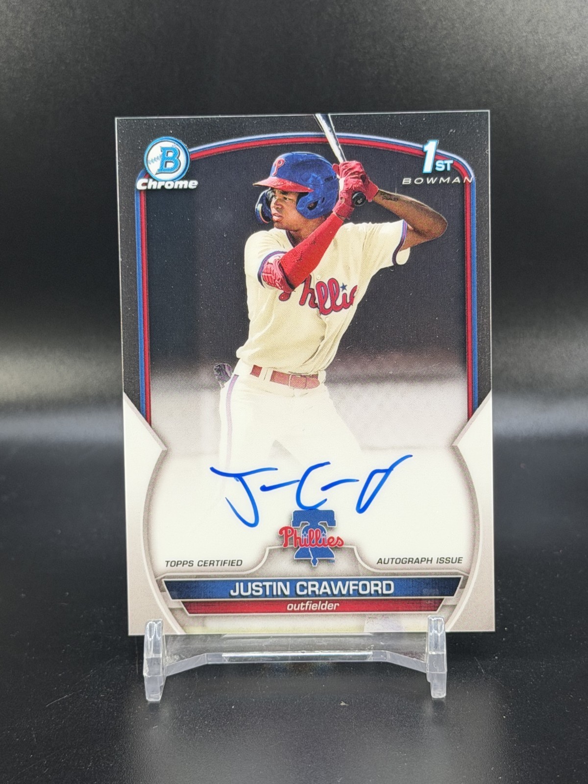 Topps 2023 Bowman Chrome 1st Bowman Justin Crawford Auto Phillies CPA-JC