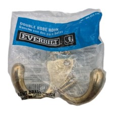 Everbilt Double Robe Hook Bright Brass 15081