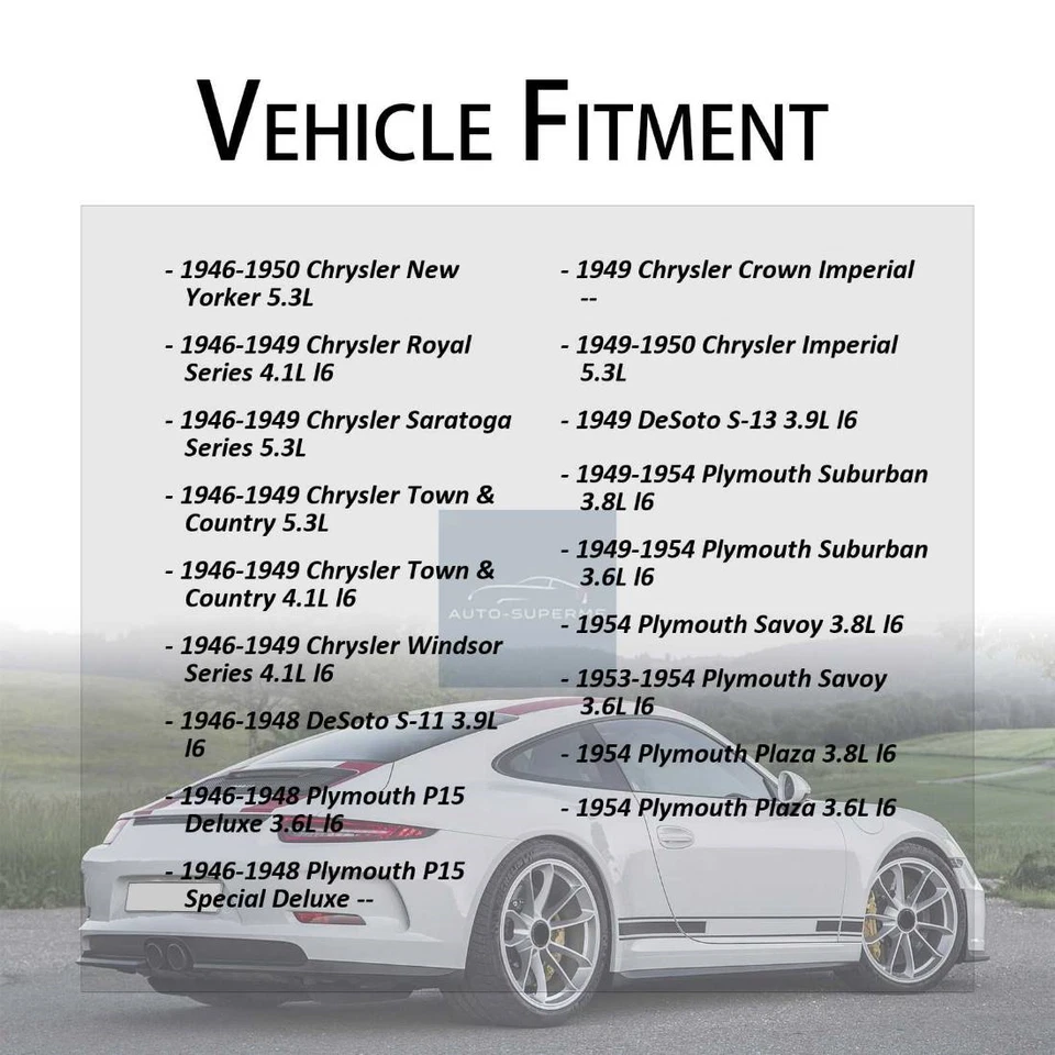 Kit de cilindro de roda de freio a tambor dianteiro superior 2x para 1952-1954 Chrysler Windsor 4.3L - Imagem 3 de 4