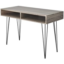Scrivania con 2 Scomparti Grigia Tavolo Ufficio PC Mobile Arredo Casa vidaXL