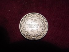 1873 NFLD SILVER 10 CENTS! - VERY SCARCE!!
