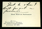 Marian DeForest Playwright Author 1901 Calling Card Pan American Exposition RARE — photo 1