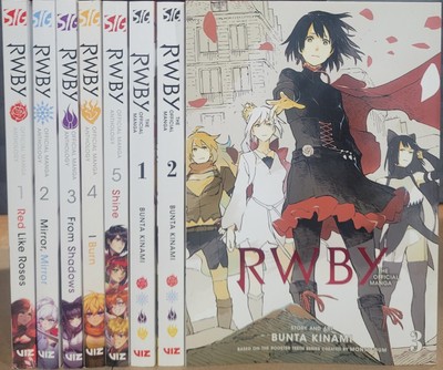 RWBY Official Anthology 1-5 & Official Manga 1-3 Lot 8 Volumes Viz Signature New