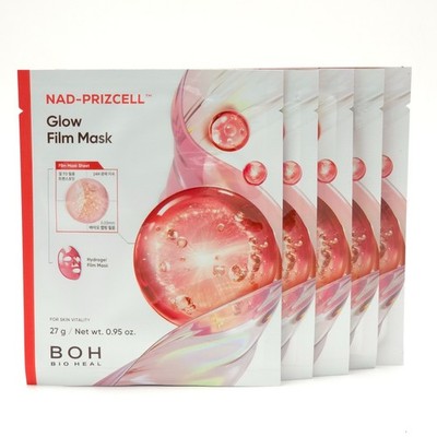 BIOHEAL BOH N-A-D PRIZCELL Glow Film Mask 27g x 5ea Hydrogel Sheet K-Beauty