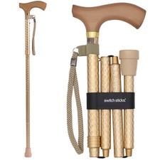 Bastón plegable ajustable 32-37 pulgadas 264 lb bastones de interruptor ligeros para mujer