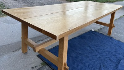 IKEA MÖCKELBY Table,white oak farmhouse style large dining table