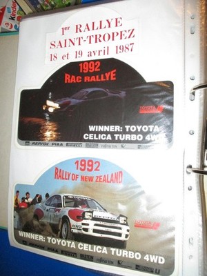 LOT 3 SPORT STICKERS CAR RALLY ST TROPEZ 87 + RAC TOYOTA CELICA 92!!!!NEW