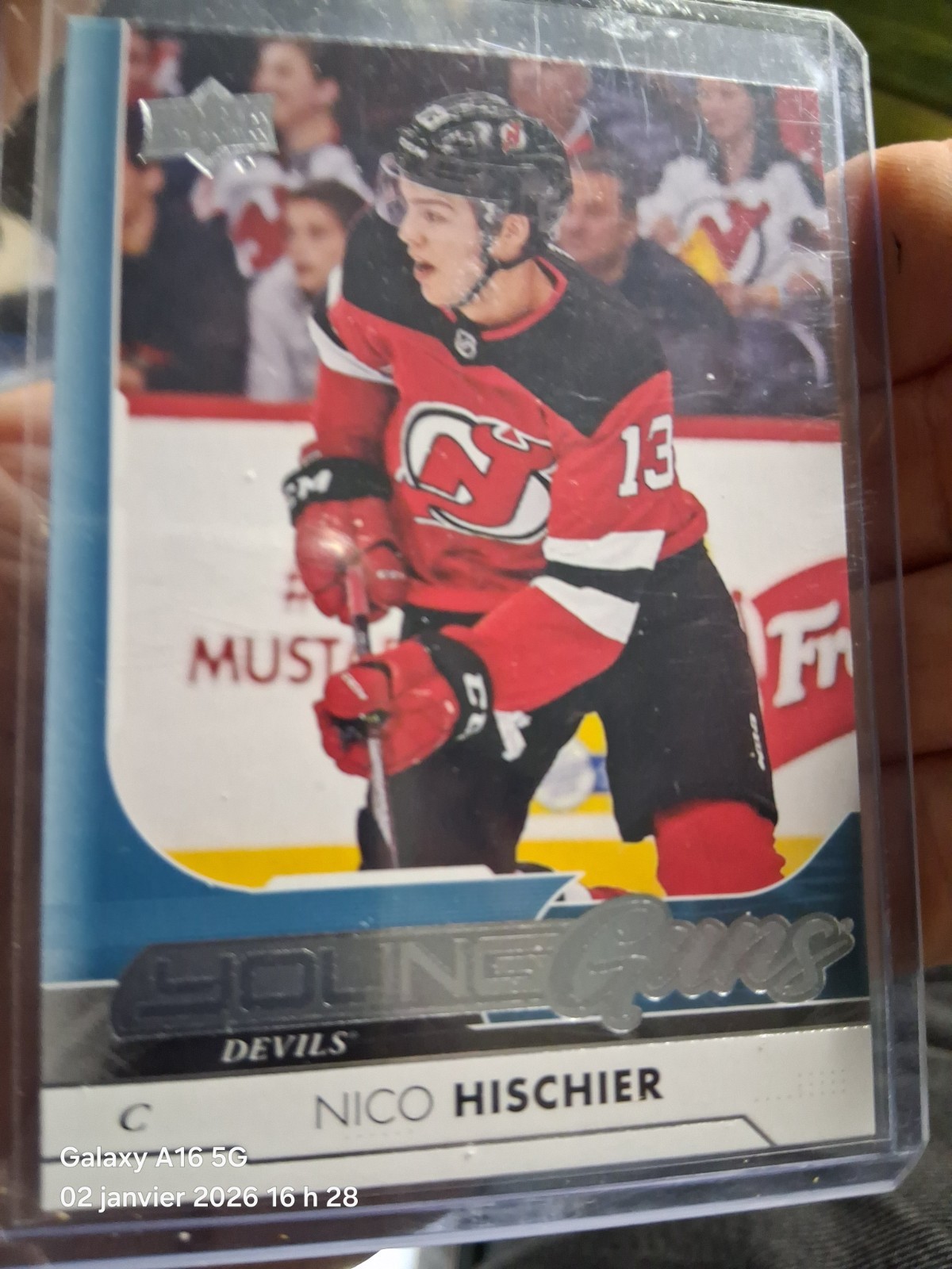 2017-18 Upper Deck Series 1 Young Guns Nico Hischier YG RC Card# 201