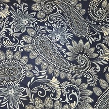 Navondari in Denim BTY Richloom 100 Cotton 54" Wide Paisley Navy