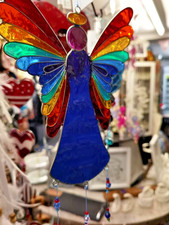 Ethically Sourced 38cm Rainbow Guardian Angel Suncatcher Light Catcher Mobile