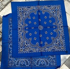 Vintage Wamcraft Bandana 14193 100 Cotton Blue Selvedge Lot of 2 New Old Stock