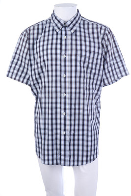 basic EDITIONS Kurzarm-Hemd mit Button-down-Kragen L blau