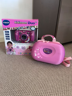 Vtech Kiddizoom Duo Kamera in Originalverpackung u. Tasche - voll Funktionsfähig