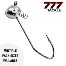 Football Screw Loc Bass Fishing Jig Victory V Loc Hook UnPainted 5 10 or 25 Pack