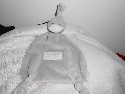 BAMBAM BAM BAM 12'' GRAY PLUSH DUCK BABY SECURITY LOVEY BLANKET  IN CASE LOST #