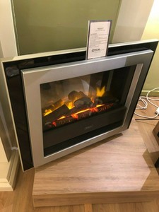 Dimplex Bizet Hole In Wall Electric Fire Silver Grey Logs Remote