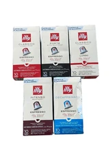 Illy Variety Pack - 5 FLAVORS NESPRESSO Compatible COFFEE PODS - 50 CAPSULES