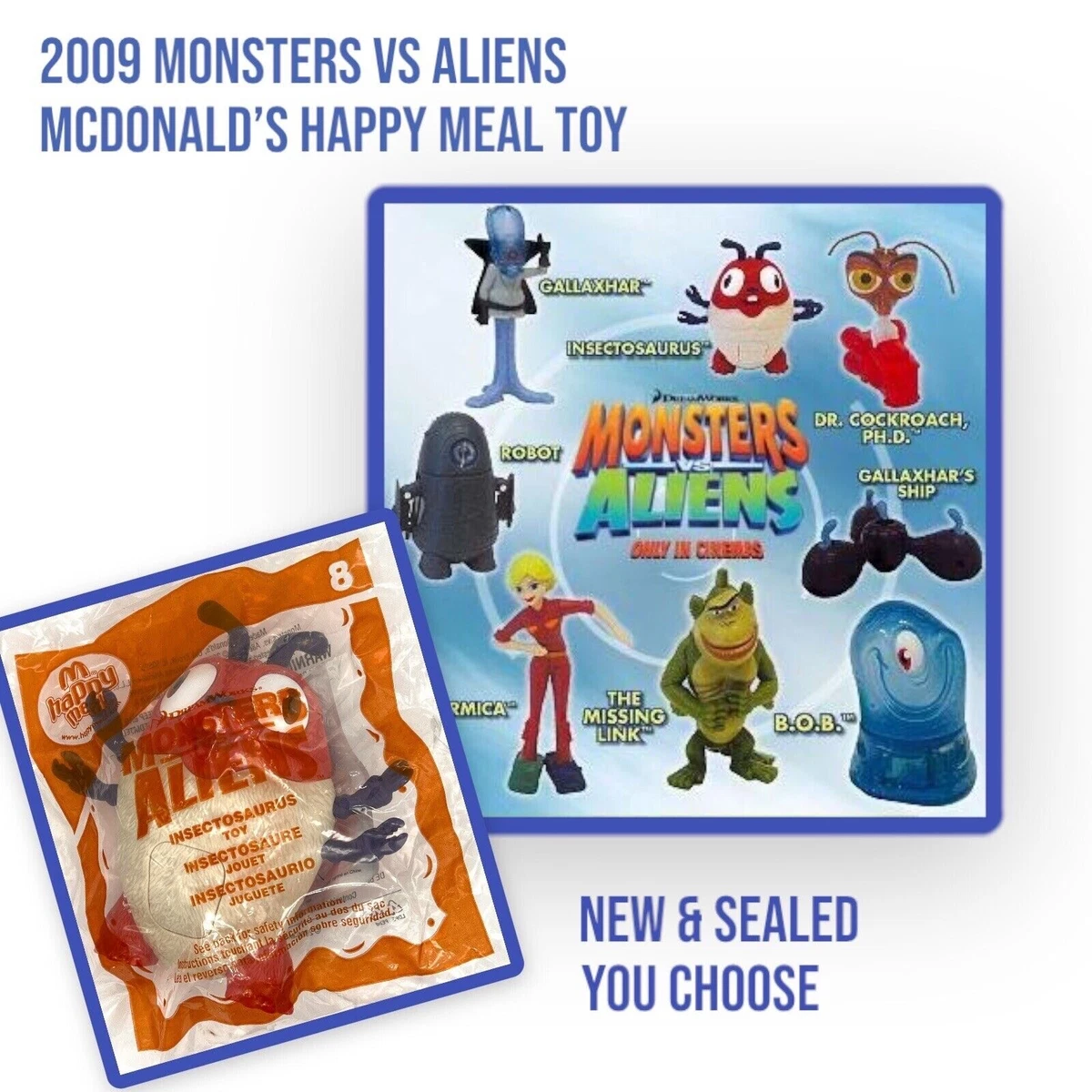 Monsters Vs Aliens Characters Toys