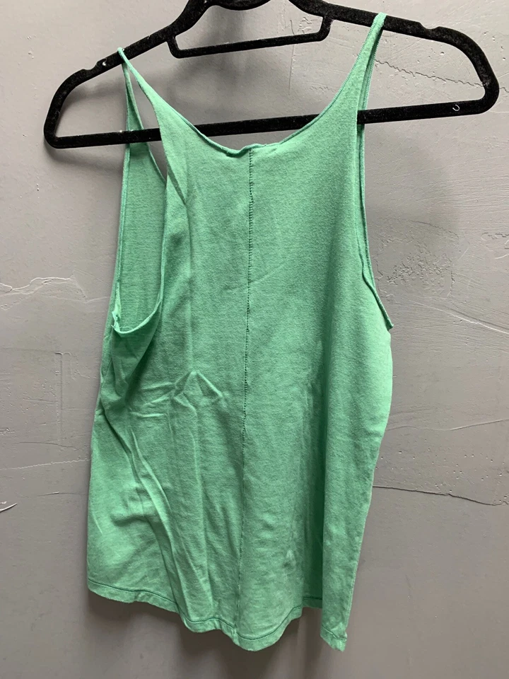 Tanque gráfico blanco para hombre de piscina verde sólido marca comida chatarra $49 nuevo con etiquetas Foto 2 de 4