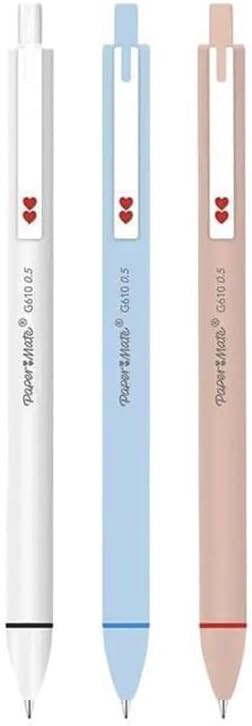 Paper Mate Glide Retraibile G610 Gel Stylo 0.5mm Penne Nero, Blu, Rosso Ink