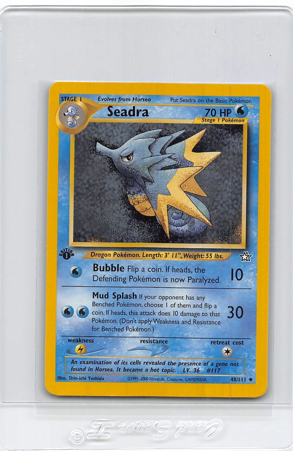 SEADRA 48/111 - 1ST EDITION - Neo Genesis - VINTAGE WOTC Pokemon Card - NM