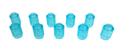 10 x LEGO  30061/3062 City,Basicsteine 1x1 rund in transparent hellblau Neuware