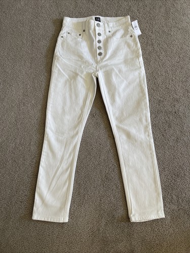 Gap white “cigarette” jeans, 00 petite 