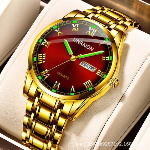 Orologio Da Polso Al Quarzo Luminoso Uomo Orologio Regali Moda Acciaio Inox Impermeabile - Foto 13 di 21