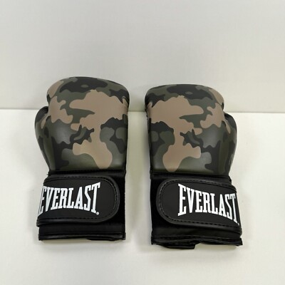 Everlast Spark Boxing Gloves Green Camo 12oz Adults New UK