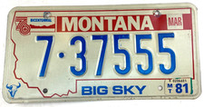 Vintage Montana 1981 Auto License Plate Flathead Co Man Cave Collector Decor