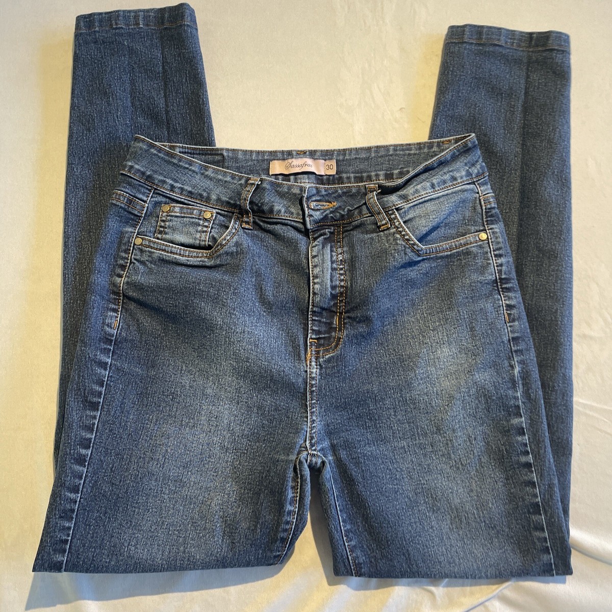 Sassafras Womens Size 30 Cotton Denim Blue Jeans