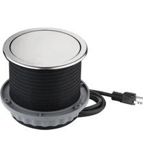 Link 2 Home Space Saver Pop up Outlet with USB, 3 Power Outlets 15A, 2 USB Ports