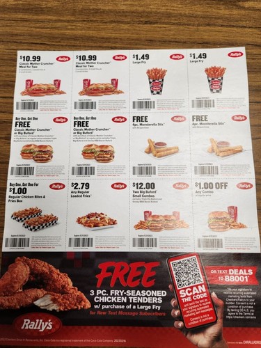 Rally s Coupons 5 Full Sheet Coupons Fast Food Beef Burgers Expire rally-s-coupons-5-full-sheet-coupons-fast-food-beef-burgers-expire