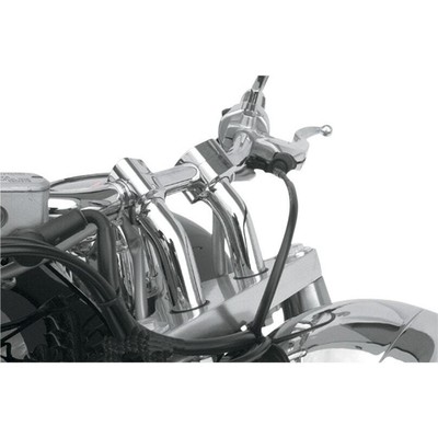 Baron BA-7410U Chrome Kickback Handlebar 4'' Risers Harley Metric Honda VTX