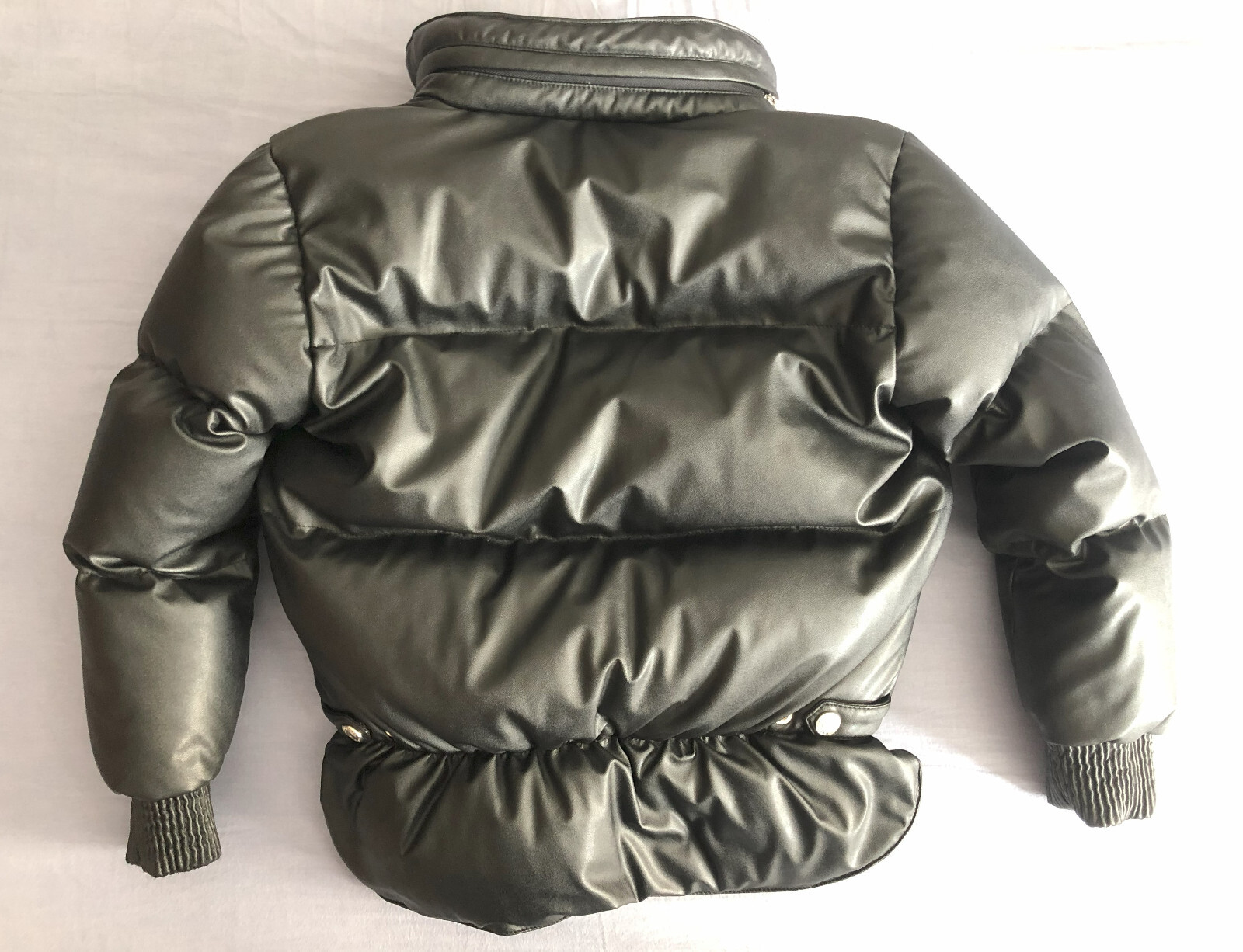 RRP €1200 Authentic DSQUARED Leather Bomber Down Jacket  for boys size 8Y image 4