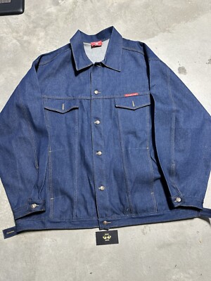 Platinum FUBU Vintage Mens XXL Fat Albert Junk Yard Gang Denim Jacket Rare