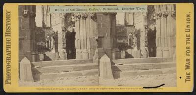 Ruins of the Roman Catholic Cathedral Interior view Old Photo 1