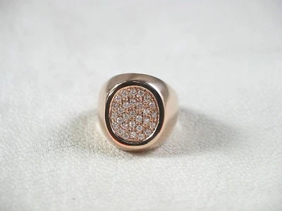 Anillo Chevalier Oro Mujer Con Pavé Diamantes Realizamos Cualquier Color De Oro - Imagen 1 de 4