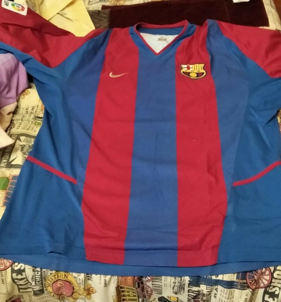 Equipación F.C.Barcelona - Luis Enrique temporada 02/03 - TALLA XL - Buen Estado