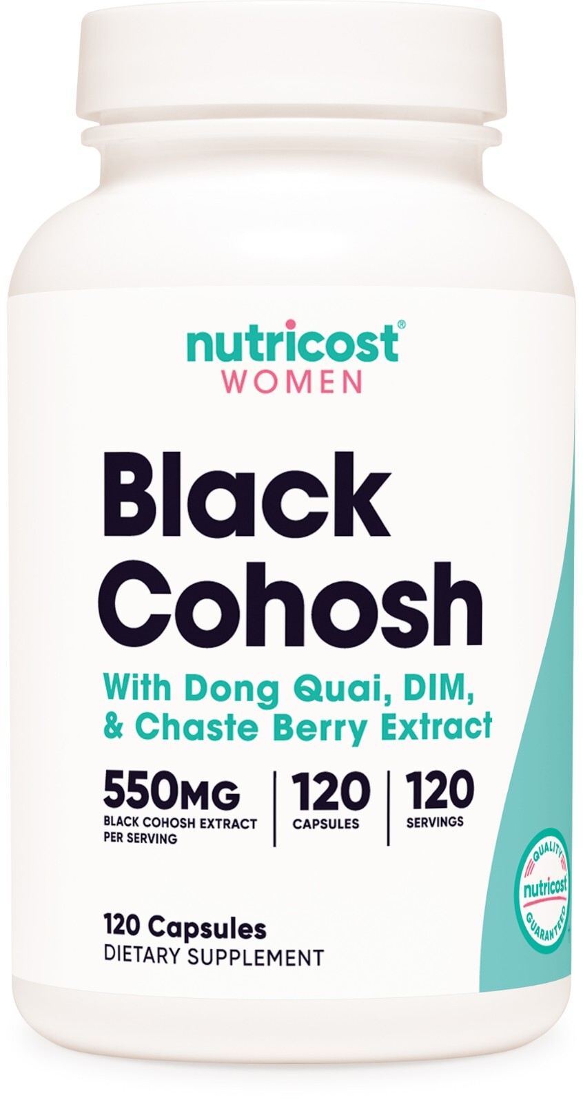 Nutricost Black Cohosh для женщин, 550 мг, 120 капсул - Нежный, СДЕРЖАННЫЙ и целомудренный