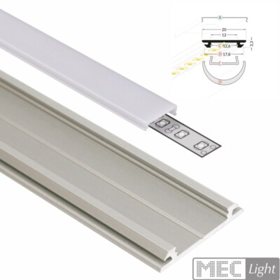 Flexibles ALU Profil | Leiste ELA für LED Streifen + Abdeckung biegbar Schiene