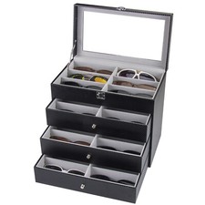 24 Slots Glasses Storage Display Case Organizer Box For Eyeglass Sunglasses Gift
