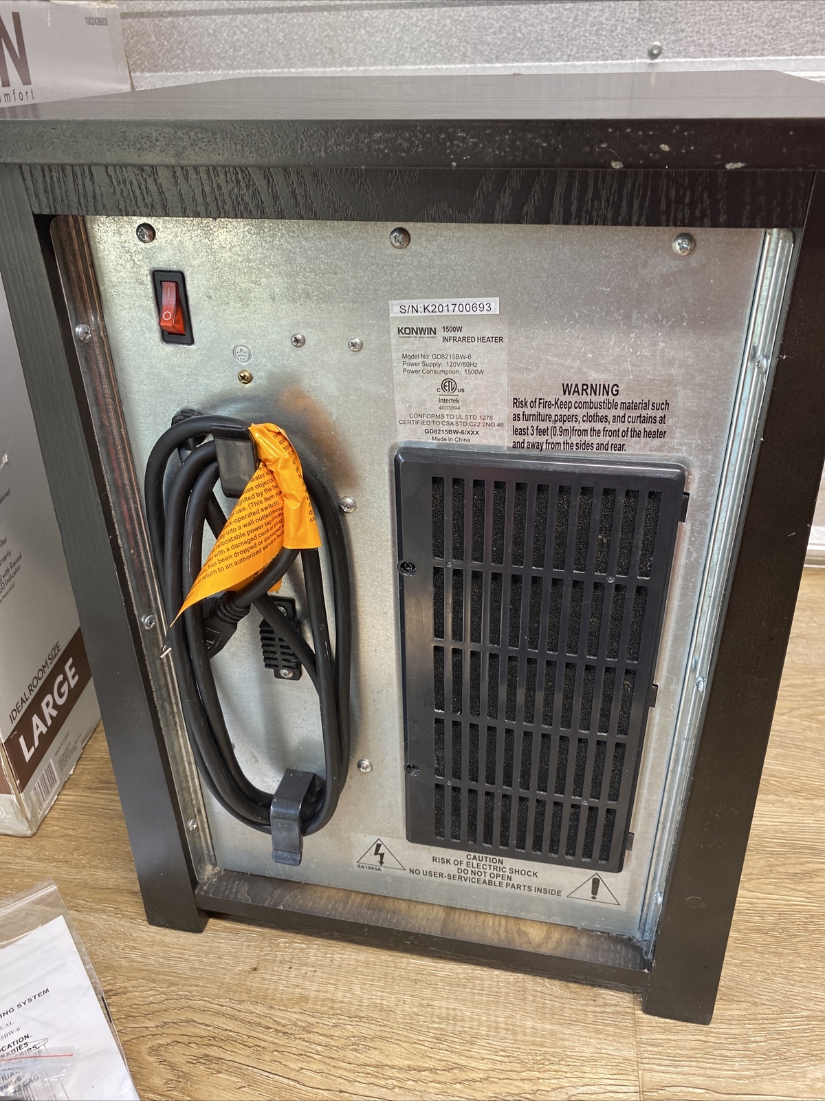 KONWIN GD8215BW-6 Infrared Zone Heating System stained with Remote Control  w box | eBay