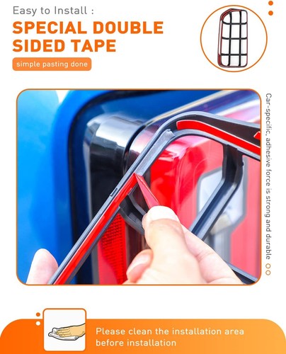 Cubiertas de luces traseras exteriores protectores de luces de freno traseras protectores para Ford Bronco 21+ - Imagen 6 de 9