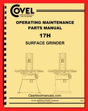 Covel No. 17-H  Clausing 4020 Surface Grinder Operator Service Parts Manual 1547