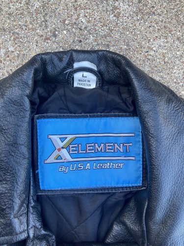 Xelement Womens Leather Jacket L Motorcycle Braided Studded Fitting Insulated - Picture 9 of 9