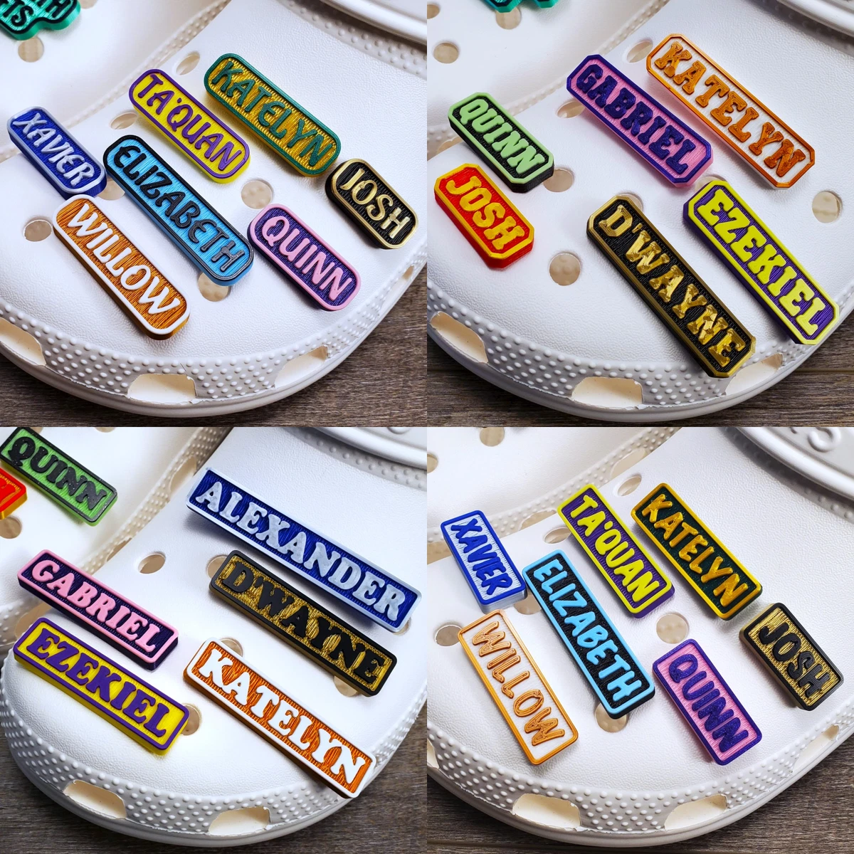 Custom Name Croc Charm - Personalized Text and Numbers Nametag Jibbitz for  Crocs