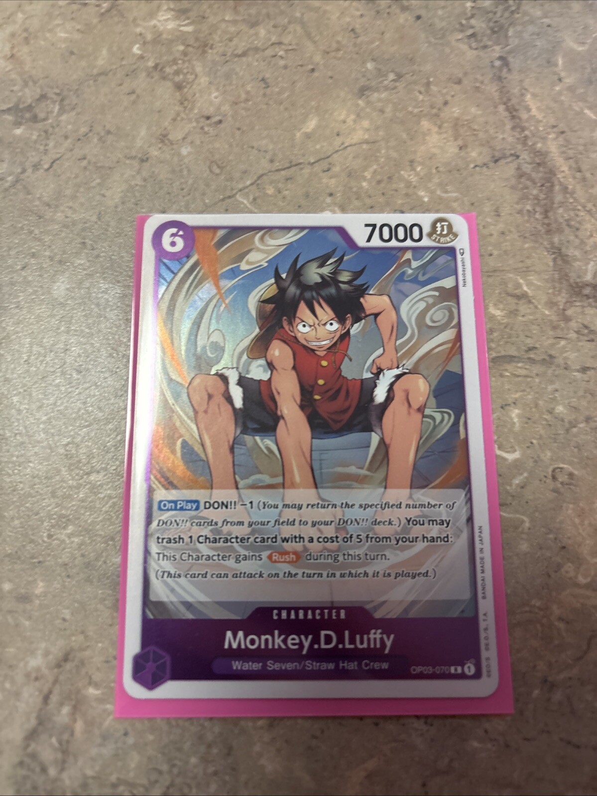 One Piece Monkey.D.Luffy (OP03-070/155) Pillars of Strength NM FOIL