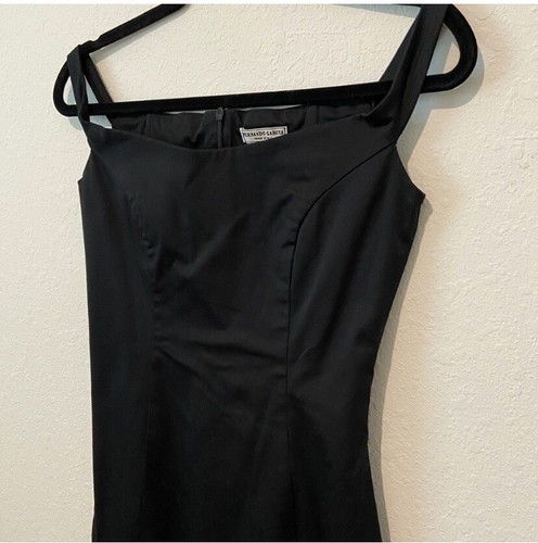 Vintage 90s Oscar de la Renta Designer Fernando Garcia Sleeveless Midi Dress - Picture 2 of 12